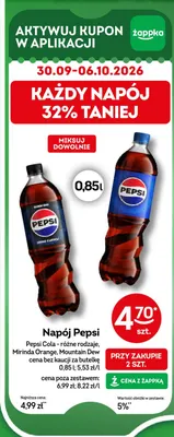Napój gazowany Pepsi Cola promocja w Żabka