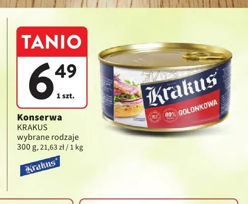 Konserwa golonkowa Krakus promocja w Intermarche