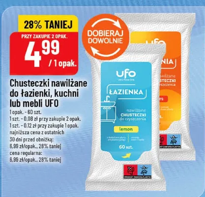 Chusteczki nawilżane do łazienki, kuchni lub mebli promocja w POLOmarket