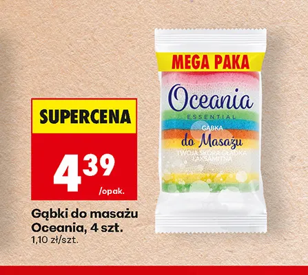 Gąbki do masażu Oceania promocja w Biedronka