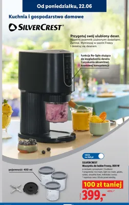 Maszynka do lodów Silvercrest Freezy promocja w Lidl
