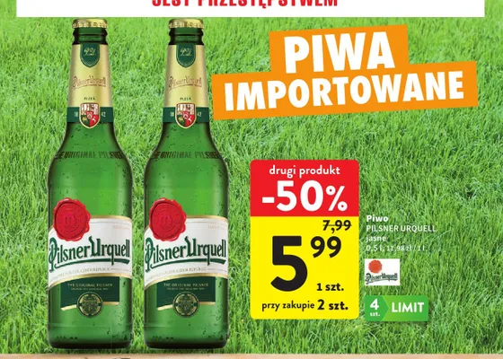 Piwo Pilsner Urquell promocja w Intermarche