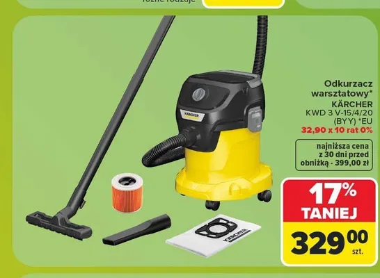 Odkurzacz warsztatowy Kärcher KWD 3 promocja w Carrefour