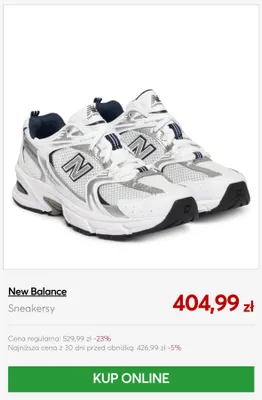 Sneakersy New Balance promocja w eobuwie.pl