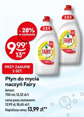 Płyn do mycia naczyń Fairy lemon promocja w Żabka
