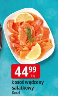 Łosoś wędzony sałatkowy promocja w Leclerc
