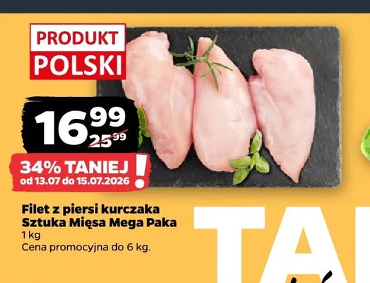 Filet z piersi kurczaka Sztuka Mięsa Mega Paka promocja w Netto