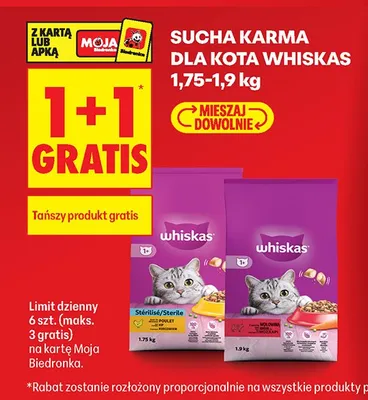 Sucha karma dla kota promocja w Biedronka
