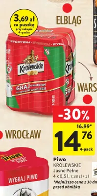 Piwo Królewskie promocja w Intermarche