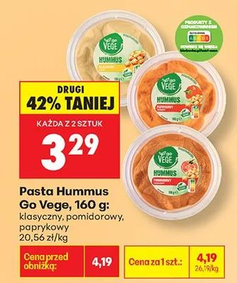 Pasta hummus pomidorowy promocja w Biedronka