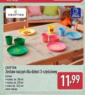 Zestaw naczyń dla dzieci 3-częściowy Crofton promocja w Aldi
