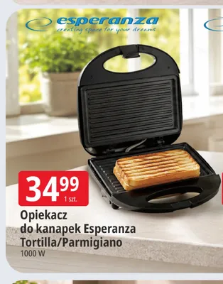 Opiekacz do kanapek Esperanza Tortilla/Parmigiano promocja w Leclerc