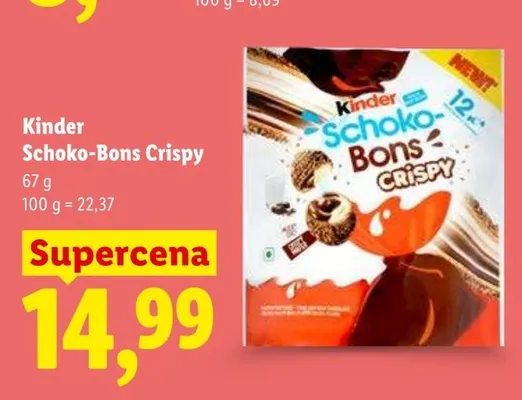 Kinder Schoko-Bons Crispy promocja w Lidl