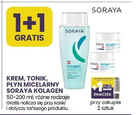 Krem, tonik, płyn micelarny Soraya Kolagen promocja w Stokrotka