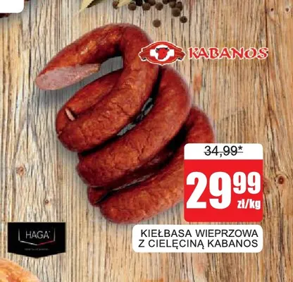 Kiełbasa wieprzowa z cielęciną Kabanos promocja w Bingo
