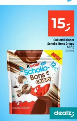 Cukierki Kinder Schoko-Bons Crispy promocja w Dealz