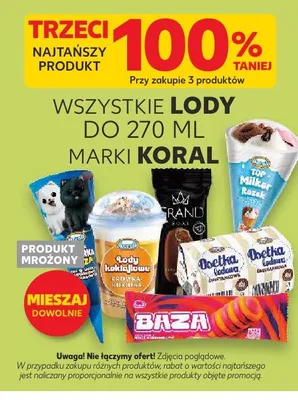 Lody do 270ml marki KORAL promocja w Kaufland