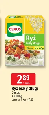 Ryż biały długi Cenos 4-pak promocja w Leclerc