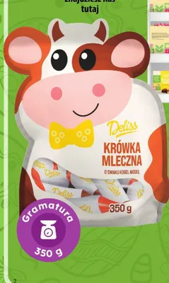 Cukierki krówka o smaku kogel mogel promocja w Dino