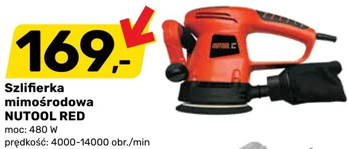 Szlifierka mimośrodowa NUTOOL RED promocja w Bricomarche
