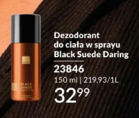 Dezodorant do ciała w sprayu Avon Black Suede Daring promocja w AVON