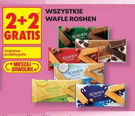 Wafle Cocoa & Milk Roshen promocja w Biedronka