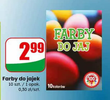 Farby do jajek 10 kolorów promocja w Dino