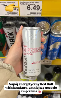 Napój energetyczny wiśnia sakura promocja w Dino