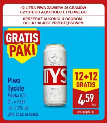 Piwo Tyskie Gronie promocja w Aldi