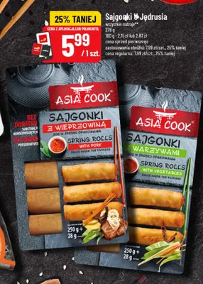Sajgonki z warzywami Asia Cook promocja w POLOmarket
