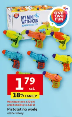 Pistolet na wodę różne wzory promocja w Auchan
