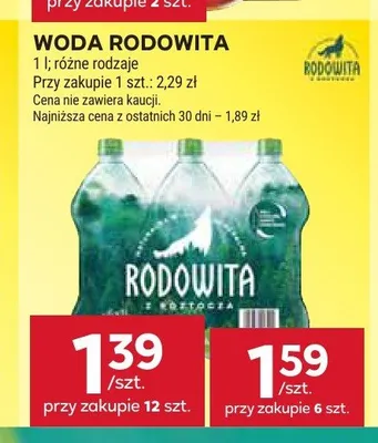 Woda Rodowita promocja w Stokrotka