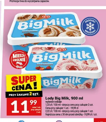 Lody Big Milk promocja w Twój Market