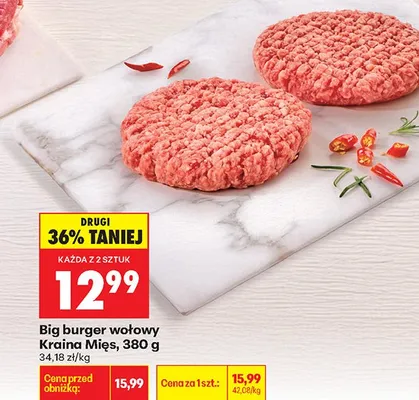 Big burger wołowy promocja w Biedronka