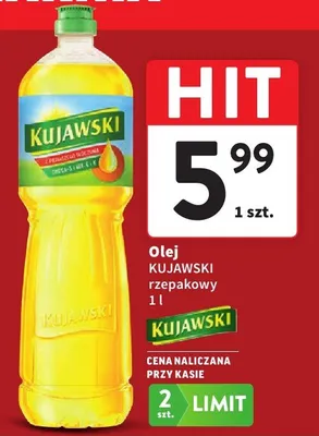 Olej Kujawski rzepakowy 1l promocja w Intermarche