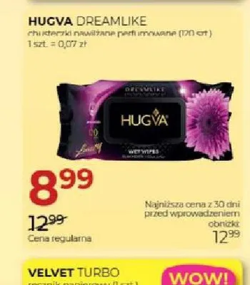 Chusteczki nawilżane perfumowane Hugva Dreamlike promocja w Drogerie Jawa