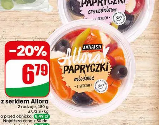 Papryczki czereśniowe z serkiem Allora promocja w Dino