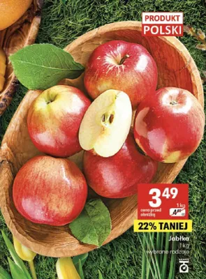 Jabłka wybrane rodzaje promocja w Delikatesy Centrum