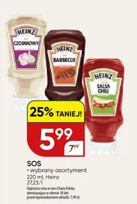 Sos Heinz wybrany asortyment promocja w Chata Polska