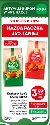 Krakersy Lay's Oven Baked warzywa z cebulką promocja w Żabka
