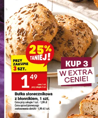 Bułka słonecznikowa z błonnikiem Białecki promocja w Twój Market