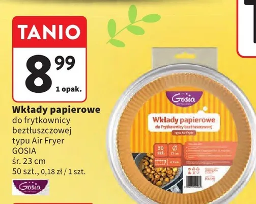 Wkłady papierowe do frytownicy beztłuszczowej typu Air Fryer promocja w Intermarche