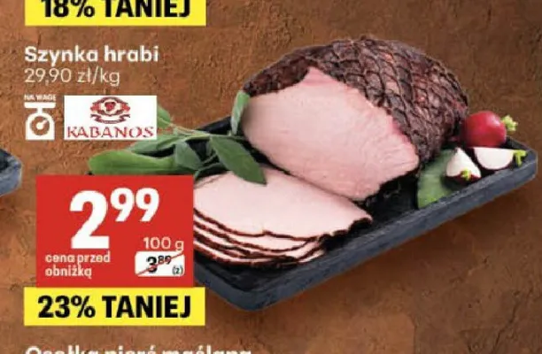 Szynka hrabi Kabanos promocja w Delikatesy Centrum