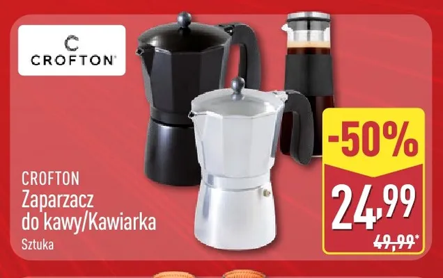 Zaparzacz do kawy Crofton promocja w Aldi