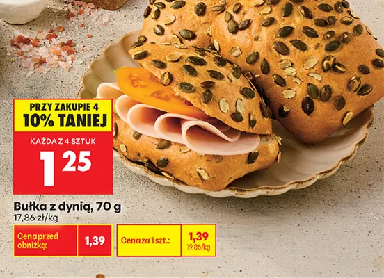 Bułka z dynią promocja w Biedronka