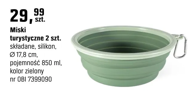 Miski turystyczne 2 szt. promocja w OBI