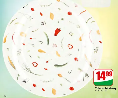 Talerz obiadowy śr. 26 cm promocja w Dino