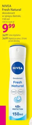 Dezodorant w sprayu damski NIVEA Fresh Natural promocja w Hebe