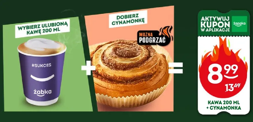 Zestaw kawa 200 ml + cynamonka promocja w Żabka