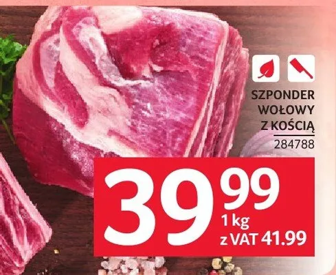 Szponder wołowy z kością promocja w Selgros